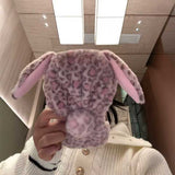 フード付きレオパードファーiPhoneケース