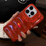 メタリックダウンジャケットiPhoneケース