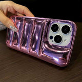 メタリックダウンジャケットiPhoneケース