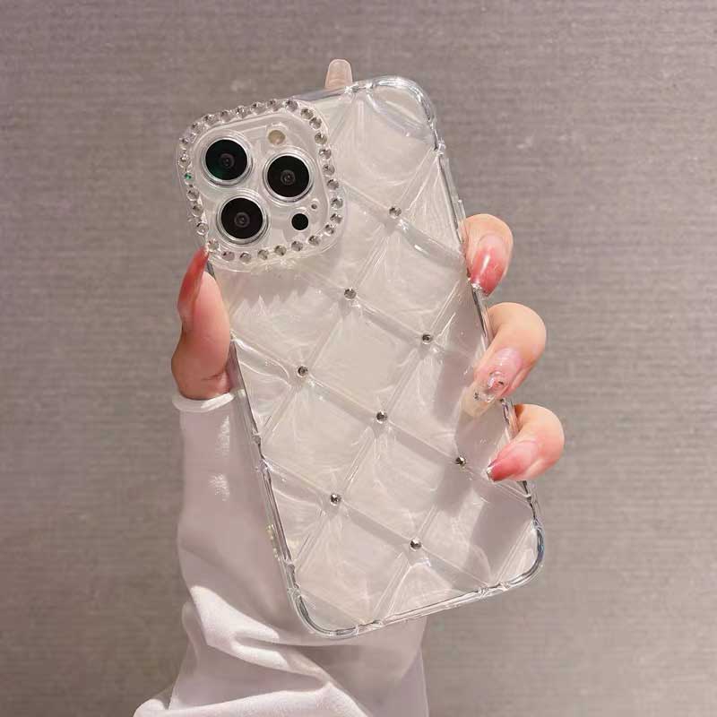 キルティングスパークリングビジューiPhoneケース