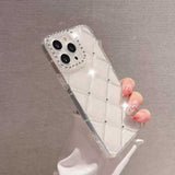 キルティングスパークリングビジューiPhoneケース