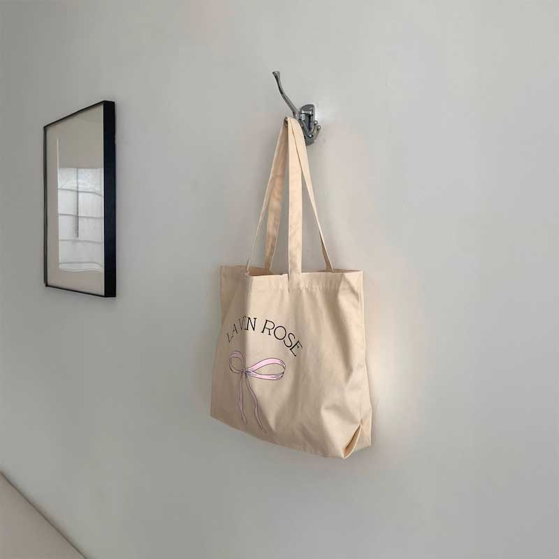 グラフィックリボントートバッグ