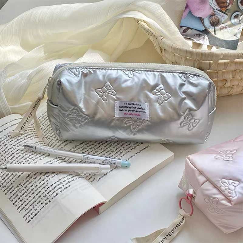 リボンメタリックペンケース