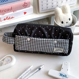 ドットギンガムスクエアペンケース