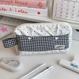 ドットギンガムスクエアペンケース