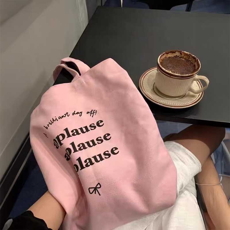 ピンクロゴフレンチトートバッグ