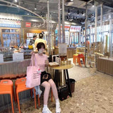 ピンクロゴフレンチトートバッグ