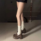 スウェードハイヒールローファー