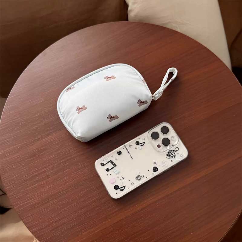 ミントブルーメイクポーチ