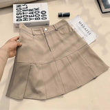 ベーシックカラープリーツスカート