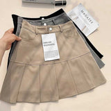 ベーシックカラープリーツスカート