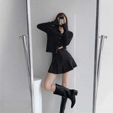 ベーシックカラープリーツスカート