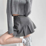 ベーシックカラープリーツスカート