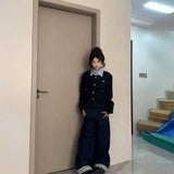 ネイビーツイードボタンジャケット