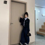 ネイビーツイードボタンジャケット