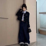 ネイビーツイードボタンジャケット