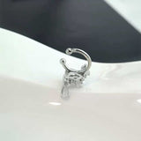 ホワイトローズイヤーカフ