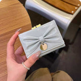 リボンアクセントチャームがま口財布