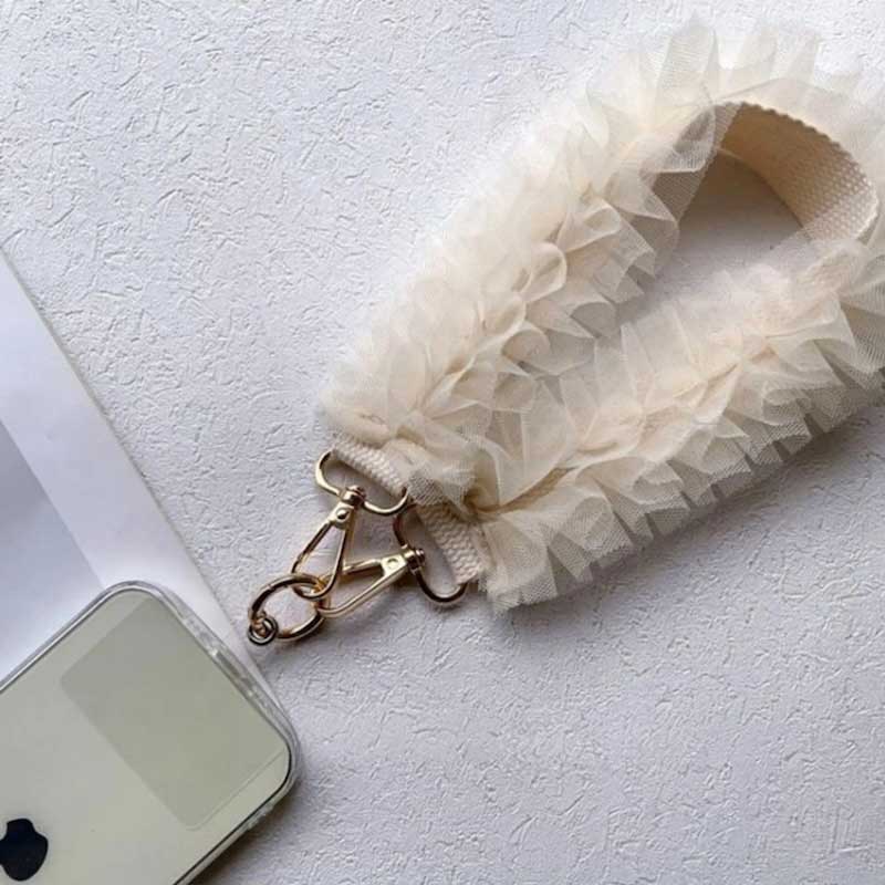チュールスマホハンドストラップ