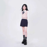 韓国風ピンクグレー制服コーデ5点SET