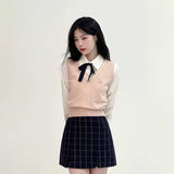 韓国風ピンクグレー制服コーデ5点SET