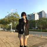 ピンクチェック私立制服コーデ4点SET