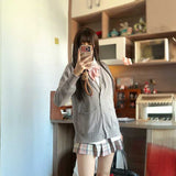 ピンクチェック私立制服コーデ4点SET