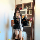 ピンクチェック私立制服コーデ4点SET