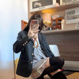 ピンクチェック私立制服コーデ4点SET