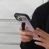 ミニキャット付きドットiPhoneケース