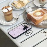 ミニキャット付きドットiPhoneケース