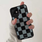 ブルータイルチェッカーiPhoneケース