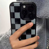 ブルータイルチェッカーiPhoneケース