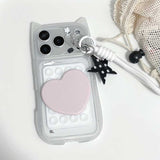 キャットハート吸盤iPhoneケース