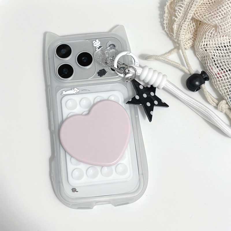 キャットハート吸盤iPhoneケース
