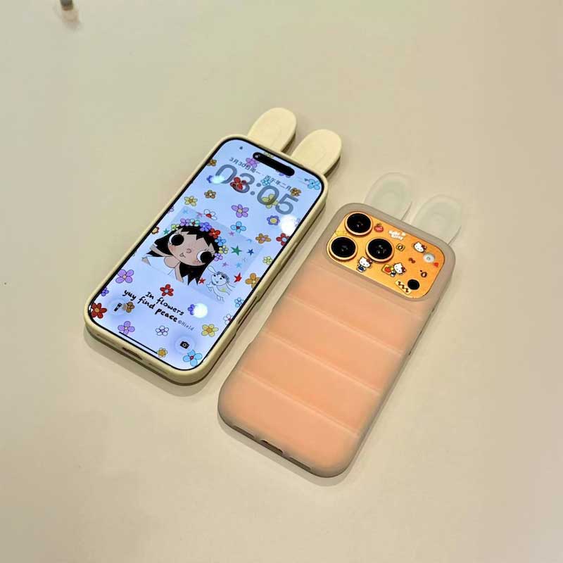 うさ耳ダウンジャケットiPhoneケース
