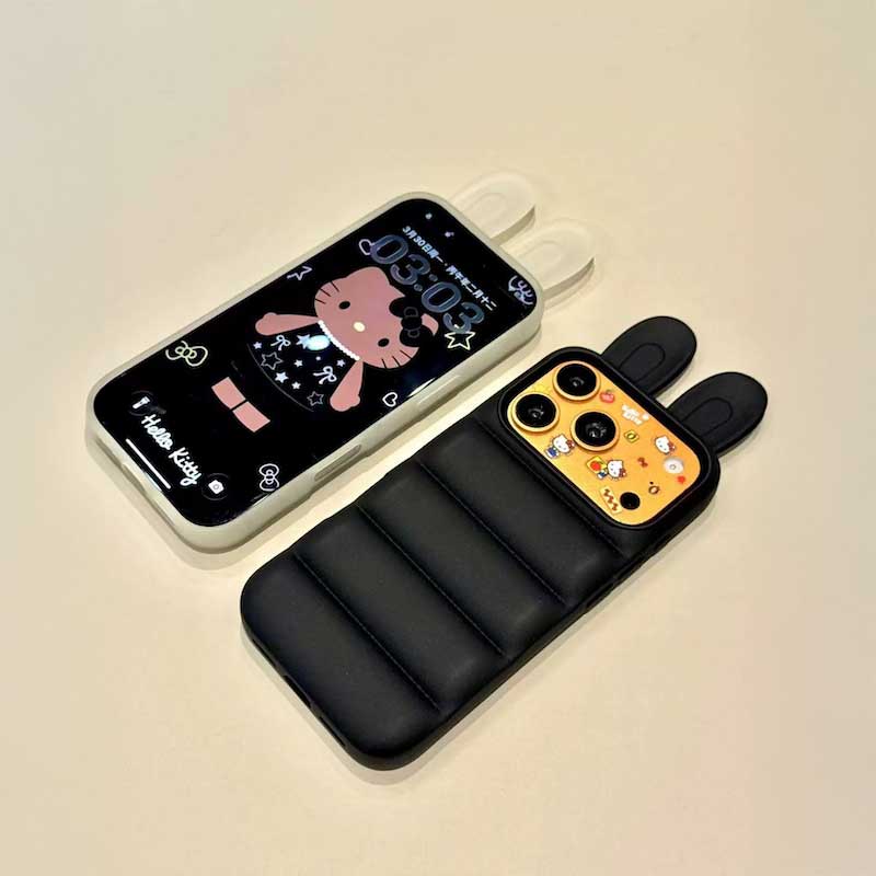 うさ耳ダウンジャケットiPhoneケース