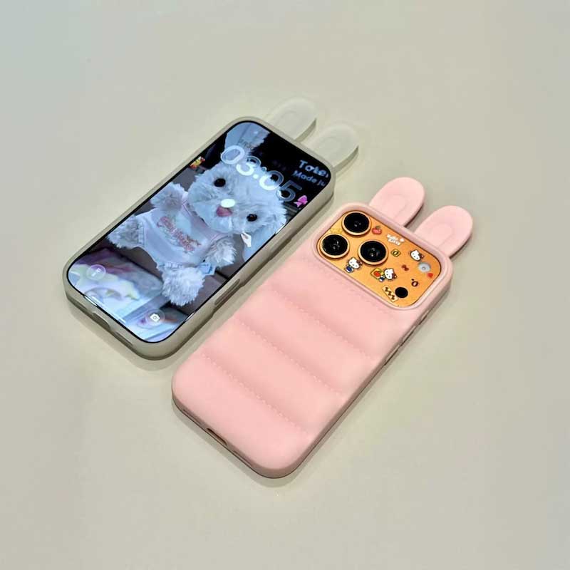 うさ耳ダウンジャケットiPhoneケース