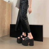 超厚底ダブルバックルストリートサンダル