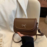 リボンモチーフミニレザーショルダーバッグ