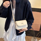 リボンモチーフミニレザーショルダーバッグ