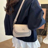 リボンモチーフミニレザーショルダーバッグ