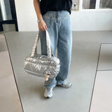 ワイドスクエアパファーバッグ