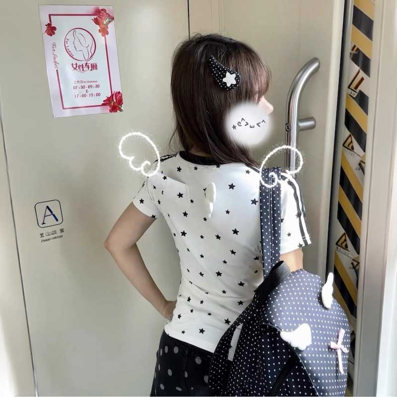 エンジェルスターVネックTシャツ