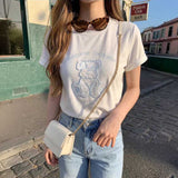 スパンコールシュナウザーTシャツ
