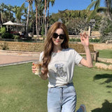 スパンコールシュナウザーTシャツ