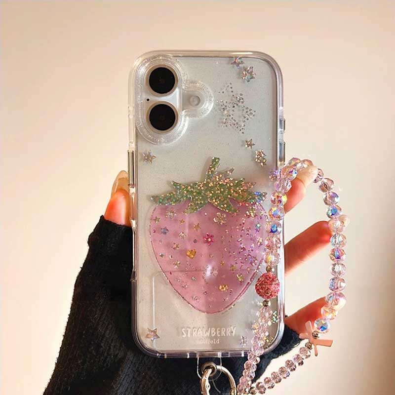 グリッターストロベリーiPhoneケース