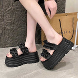 厚底ダブルフリルベルトサンダル