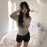 ライトスムースワイドネックロンT
