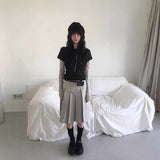 ライトスムースワイドネックロンT